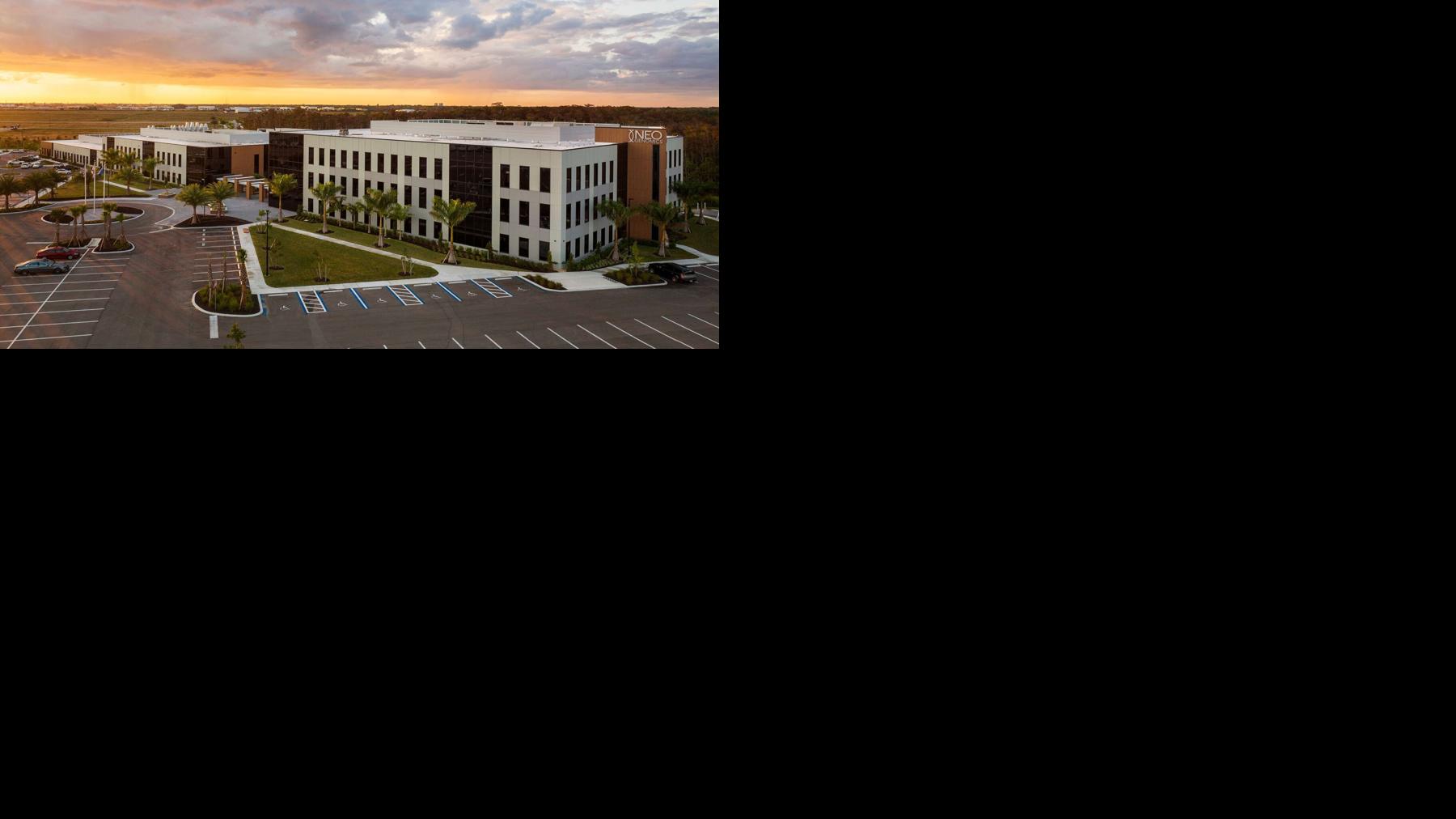 Neogenomics – Exterior – Aerial Sunset Full