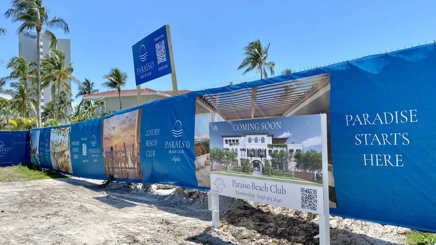 Signage marks future Paraíso Beach Club site