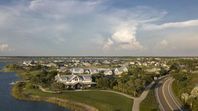 Babcock Ranch homes line lakefront community