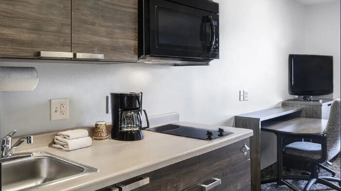 Guest rooms feature extended-stay amenities
