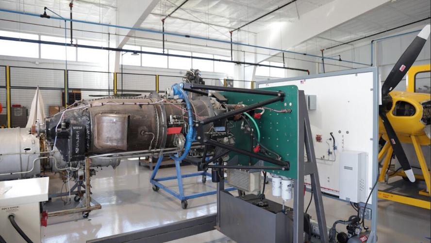 Aircraft engines anchor hands-on aviation training