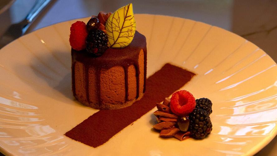 Chocolate genoise dessert at Ce Soir
