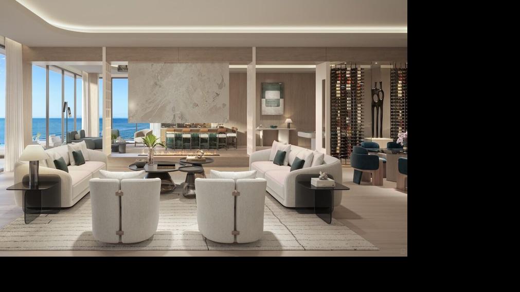 Beachfront Villas at Olana Naples Residence Great Room Beachfront Villa