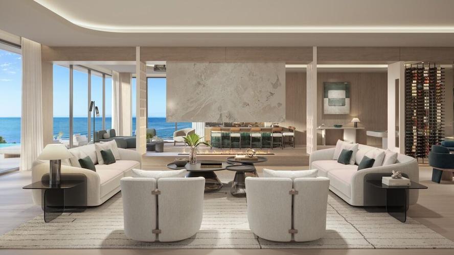 Beachfront Villas at Olana Naples Residence Great Room Beachfront Villa