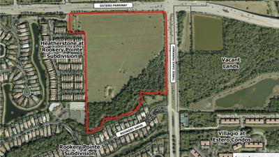 Map outlines proposed Estero development site