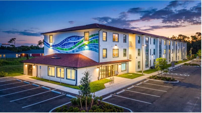 Blue Deep Creek affordable housing development in Deep Creek