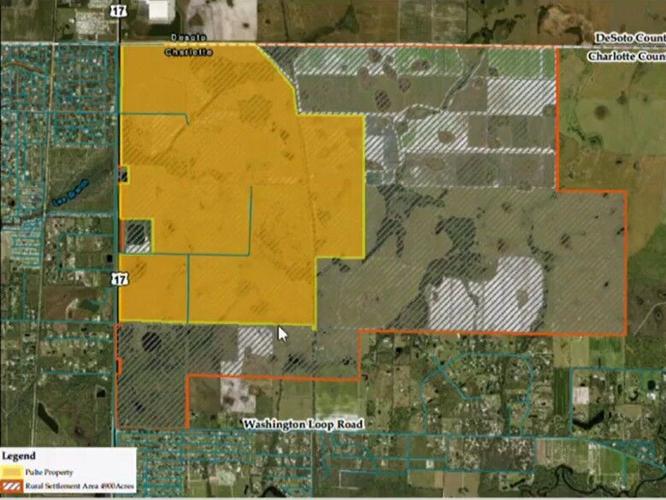 Map highlights proposed development footprint