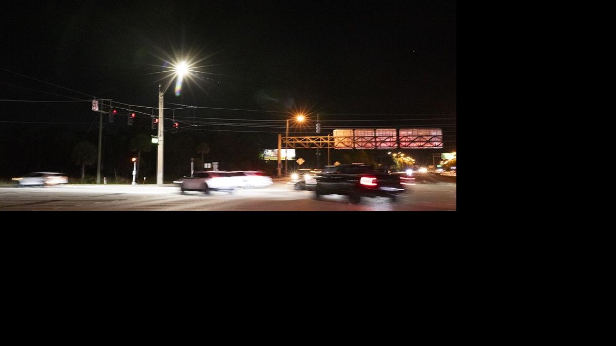 Left turn from Daniels Parkway onto Treeline Avenue Fort Myers