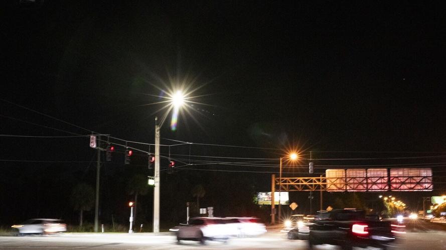 Left turn from Daniels Parkway onto Treeline Avenue Fort Myers
