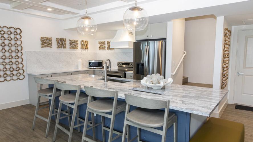 Beachview Villas suites feature upscale coastal interiors