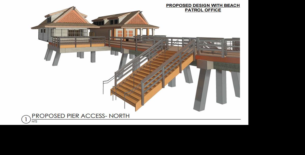 Rendering shows redesigned Naples Pier entry