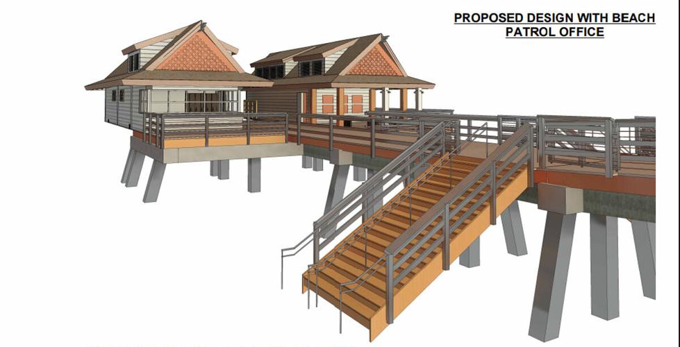 Rendering shows redesigned Naples Pier entry