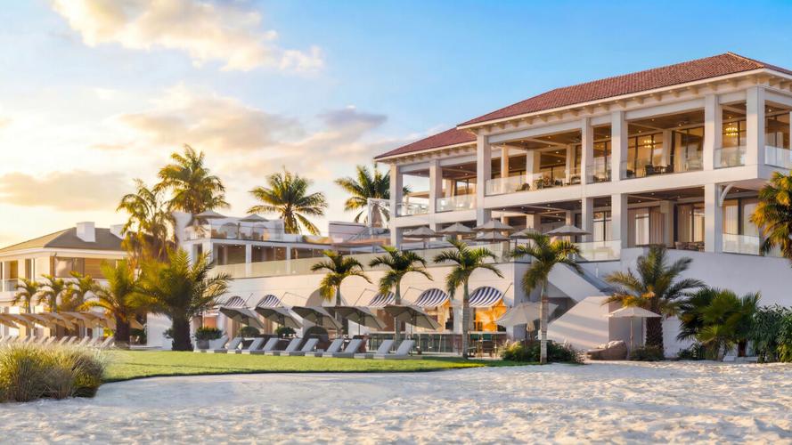 Rendering shows Paraíso Beach Club exterior