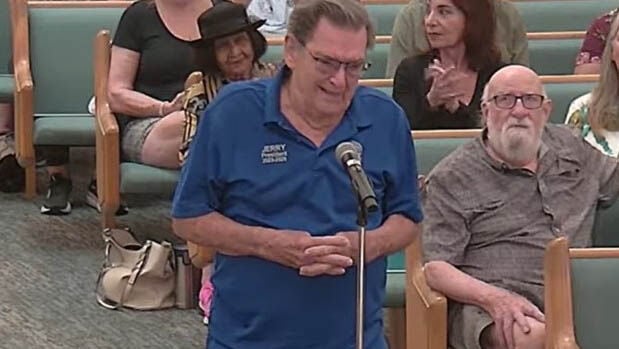 Jerry Presseller addresses Punta Gorda officials over farmers market