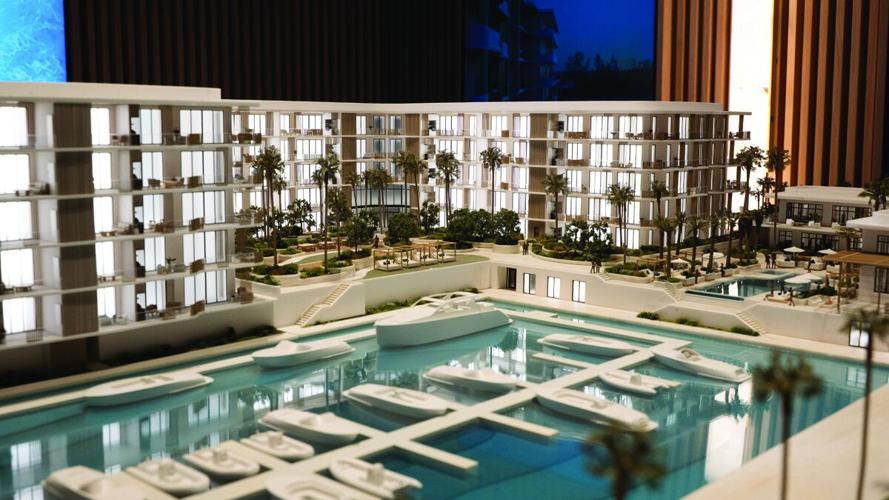 Scale model displays Halcyon marina project