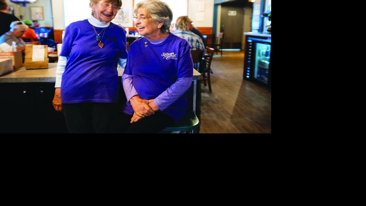Mary Macoy and Joann Mow, employees at Farmer's Market