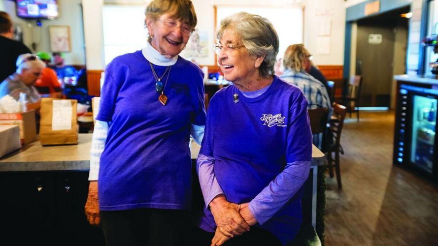 Mary Macoy and Joann Mow, employees at Farmer's Market