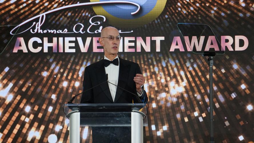 Adam Silver accepts Edison Achievement Award