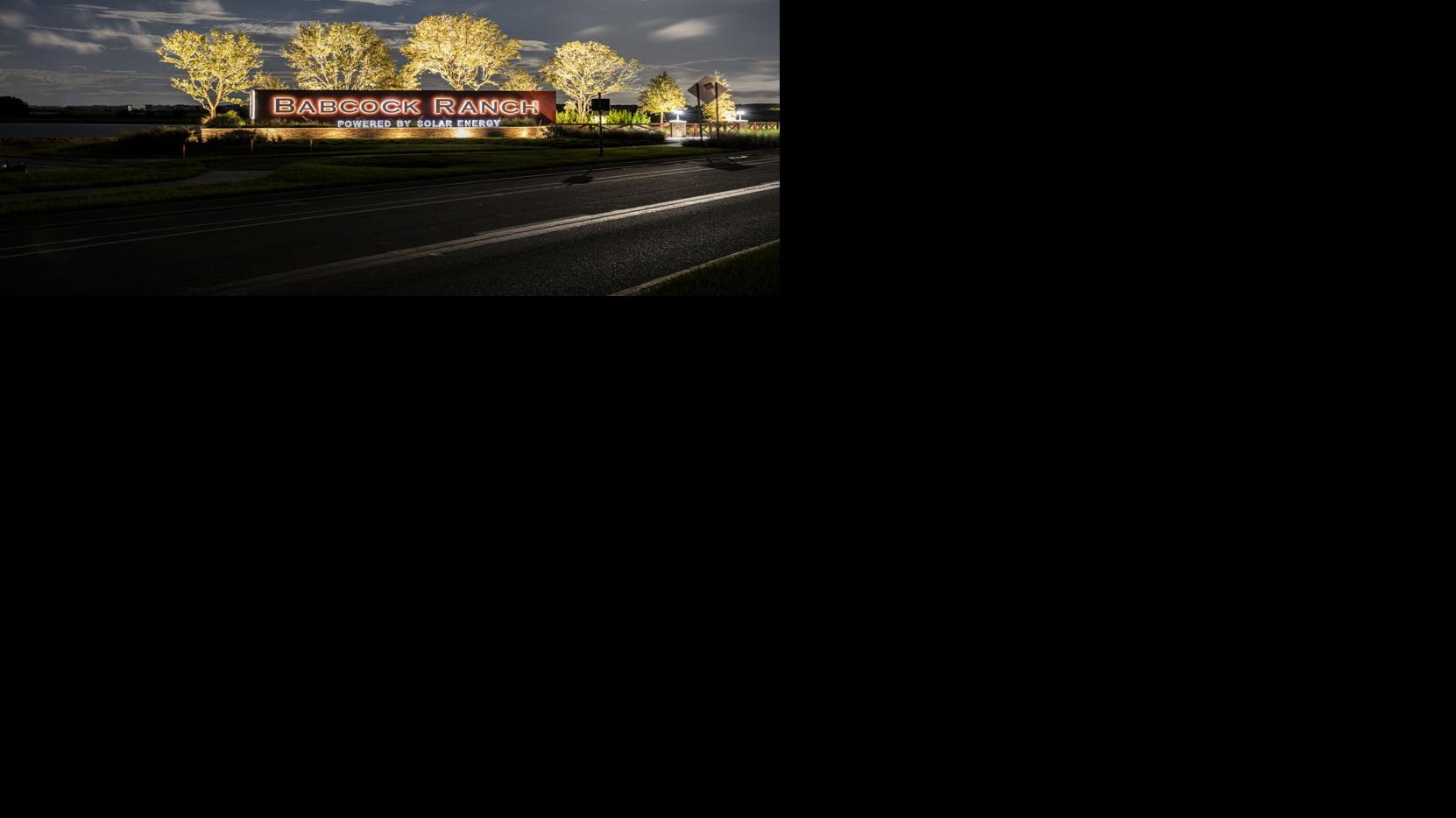 Babcock Ranch entrance at night 2.jpg