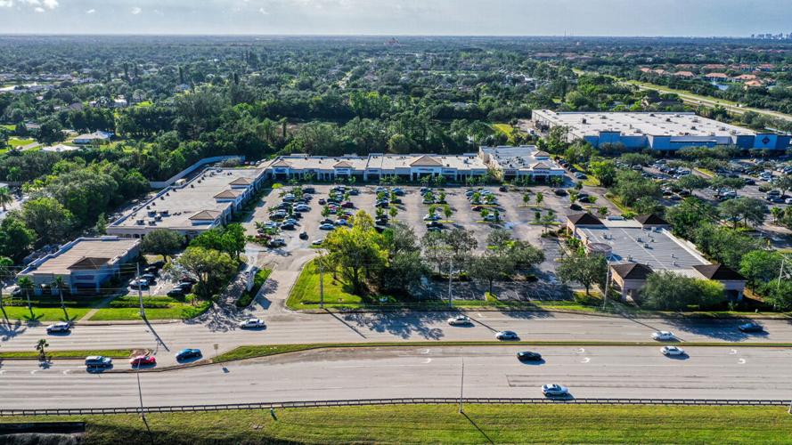 An aerial view shows Uptown Center at 2700 Immokalee Road in North Naples. The 70,422-square-foot shopping center was purchased by Naples investor Steve Tallides for $26 million in an off-market transaction.