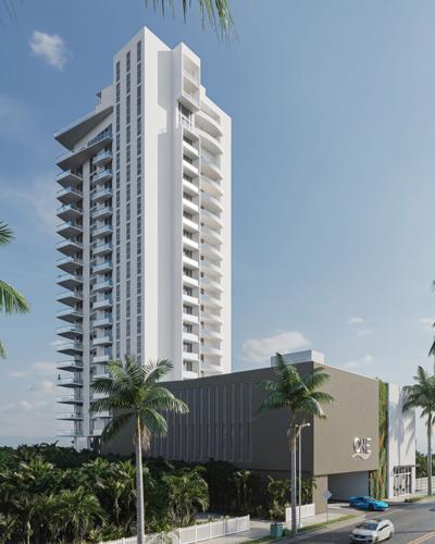 One tower rises along Fort Myers skyline