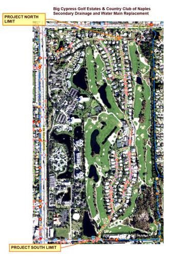 Map outlines Naples drainage improvement project