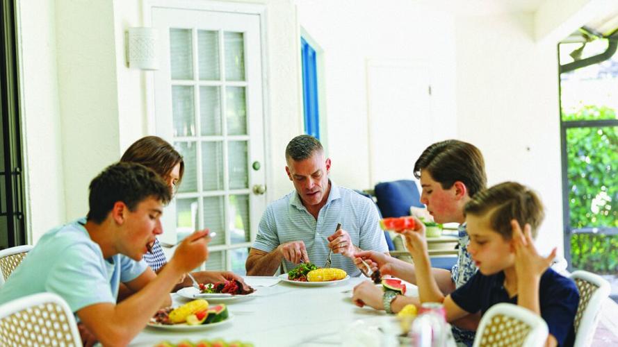 Backyard barbecue brings the Mitchell family together