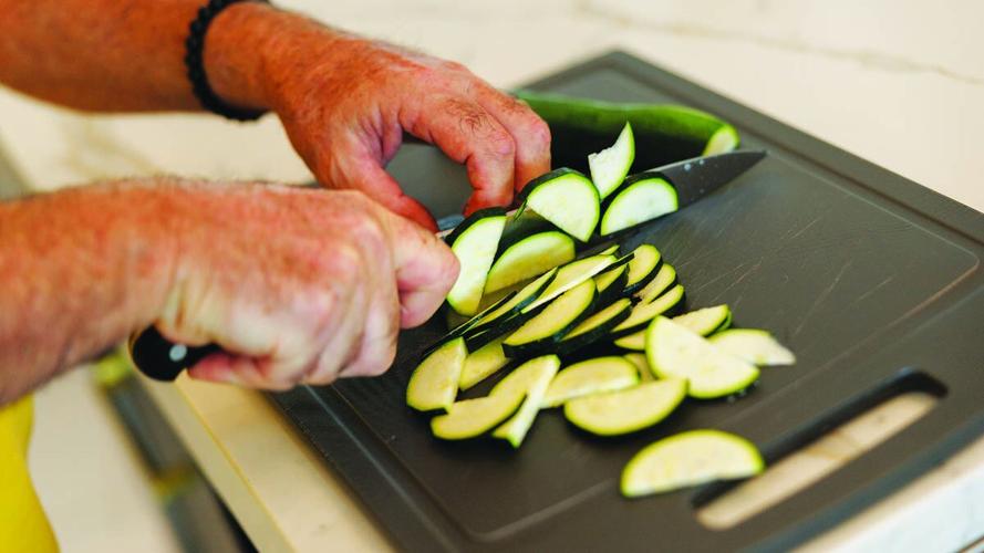 Zucchini starts Chef Aielli’s Venetian-inspired risotto