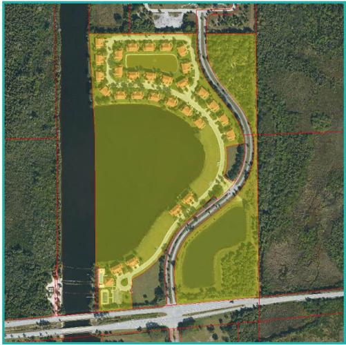 Map shows county-owned parcels in Orchid Cove fee dispute