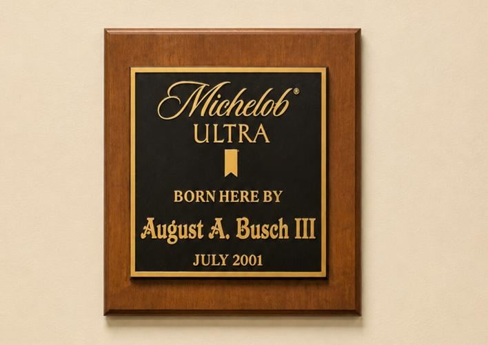 Michelob Ultra plaque commemorates launch