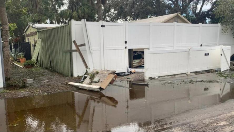 Hurricane damage at Peace River Wildlife Center