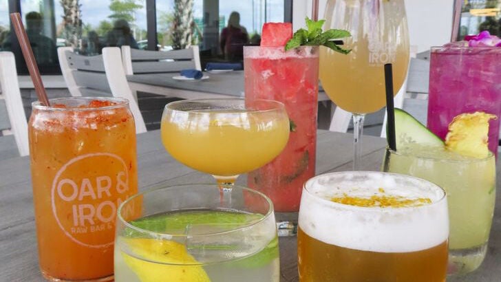 Signature cocktails crafted with tropical flavors