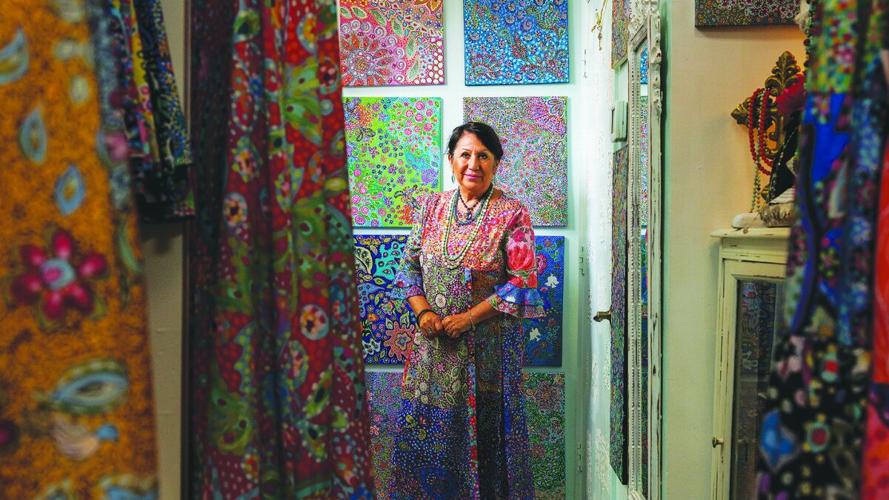 Jane Vallejo turns her artwork into fashion in Naples