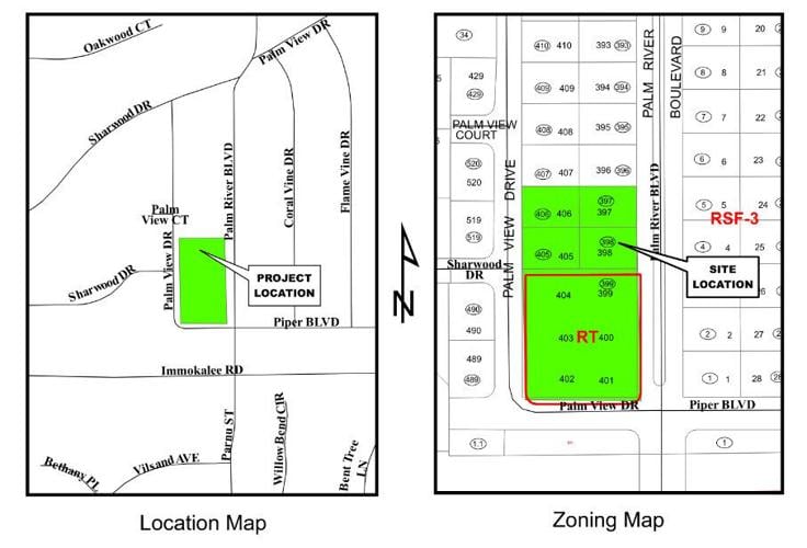 Map shows proposed Fairways Inn expansion site