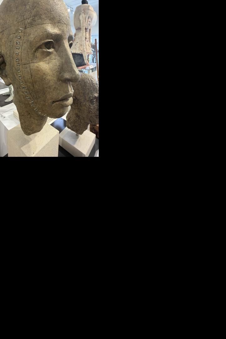 Contemporary sculpture displayed at Naples art gallery