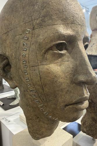 Contemporary sculpture displayed at Naples art gallery