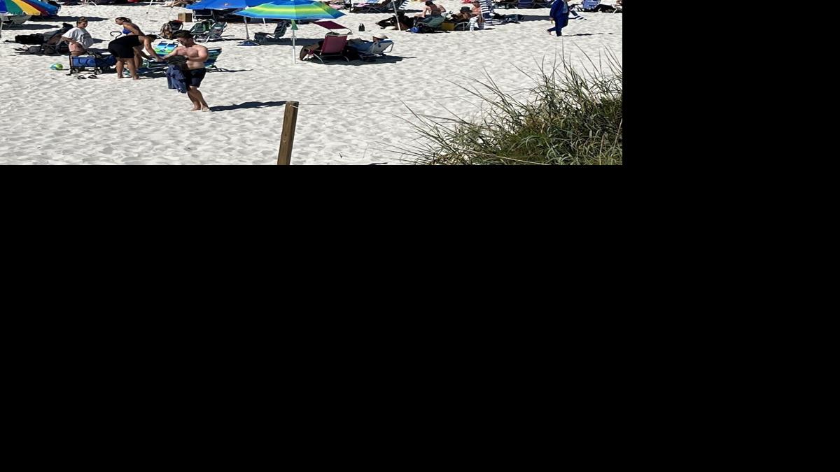 Beachgoers at Clam Pass