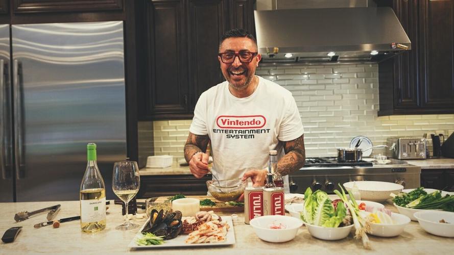 Portrait of Betulia cooking