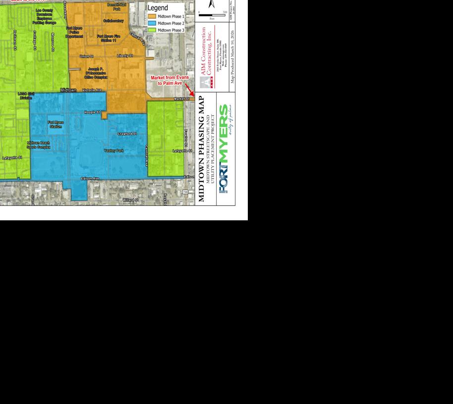 Map outlines Fort Myers Midtown redevelopment phases