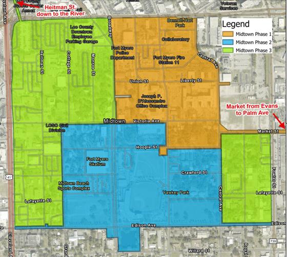Map outlines Fort Myers Midtown redevelopment phases