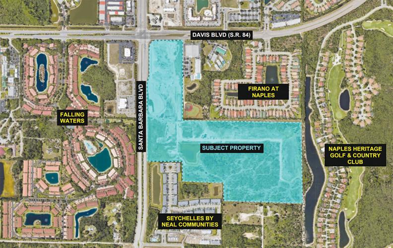 Map shows proposed East Naples development site