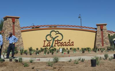 sign posada gvnews across entry feet
