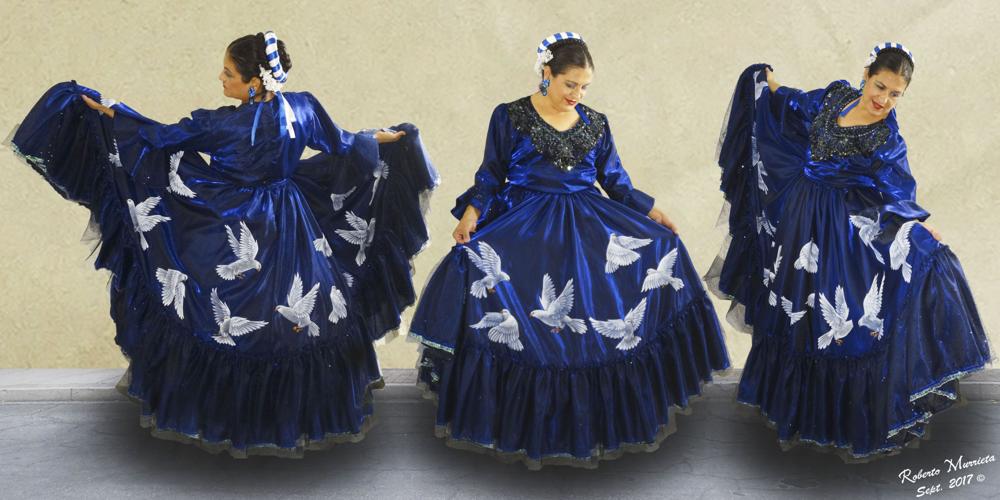 blue folklorico dress Authentic Indigo Leopard Zip Detail Midi Denim Dress Scamp & Dude