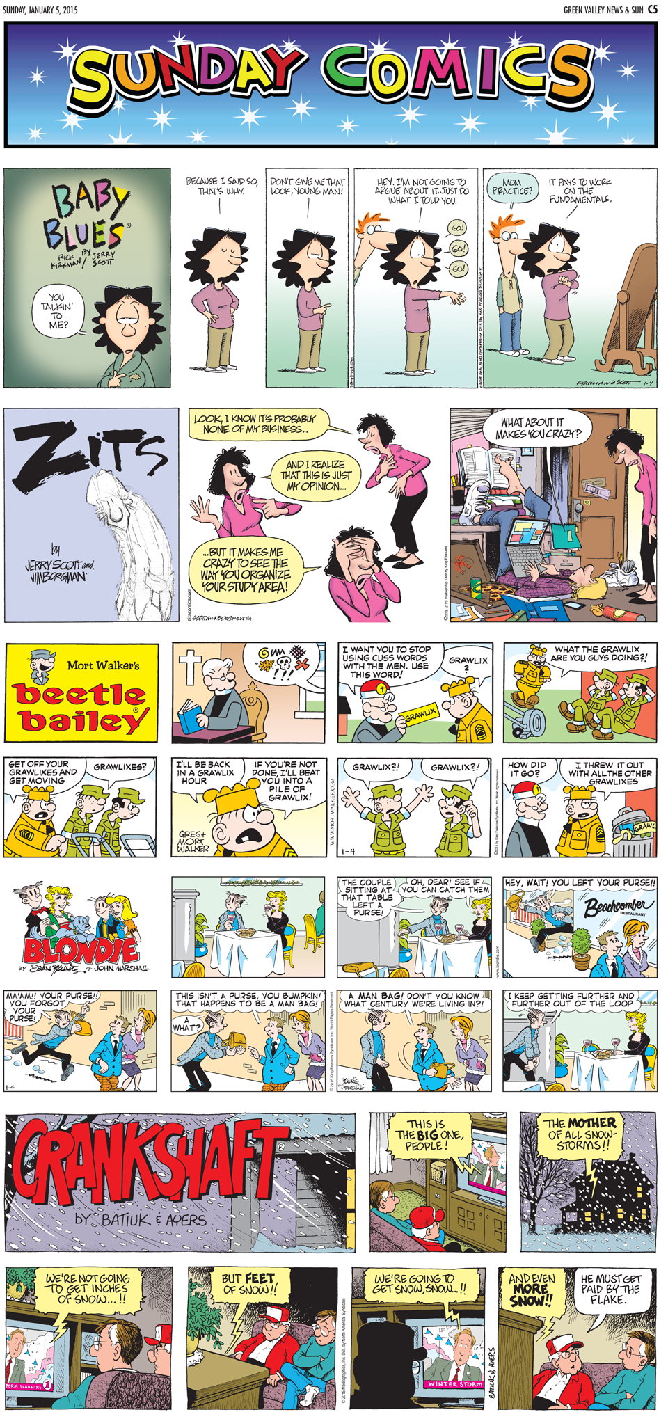 January 4, 2015: Sunday Comics, Part 1 - Green Valley News: Cartoons