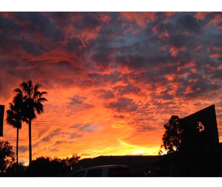 Sky afire