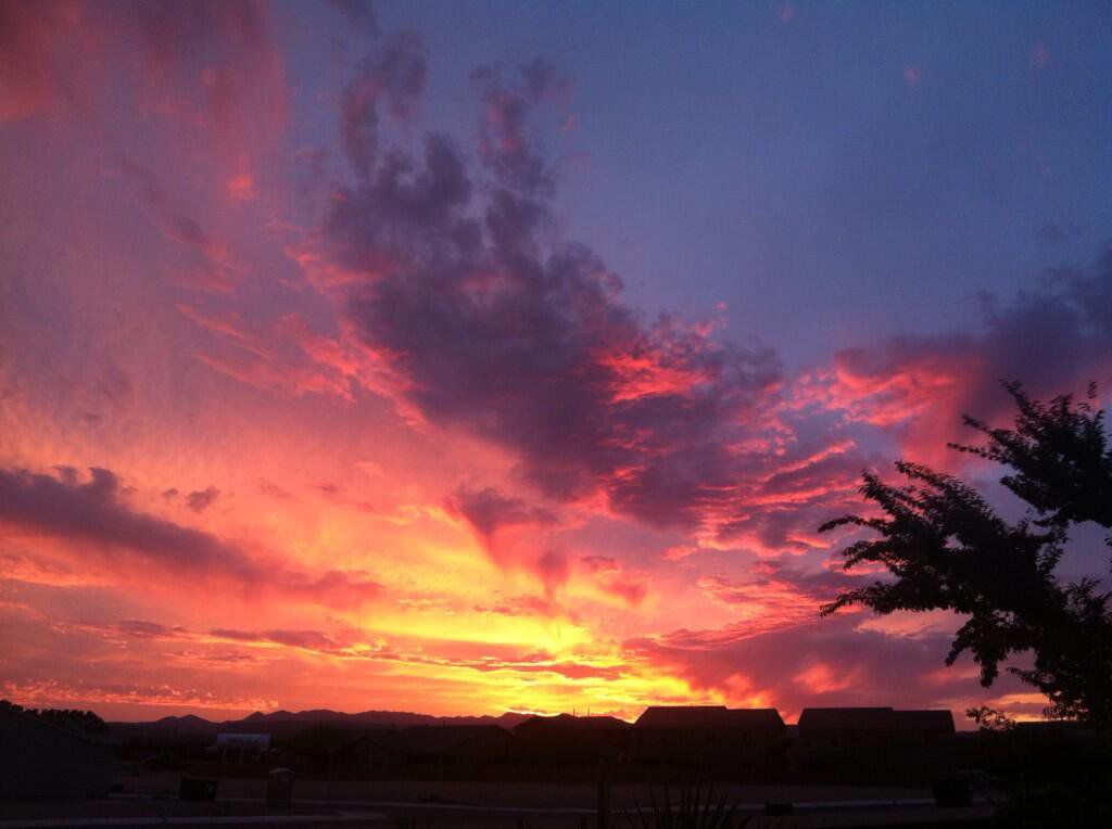 Cotton candy clouds