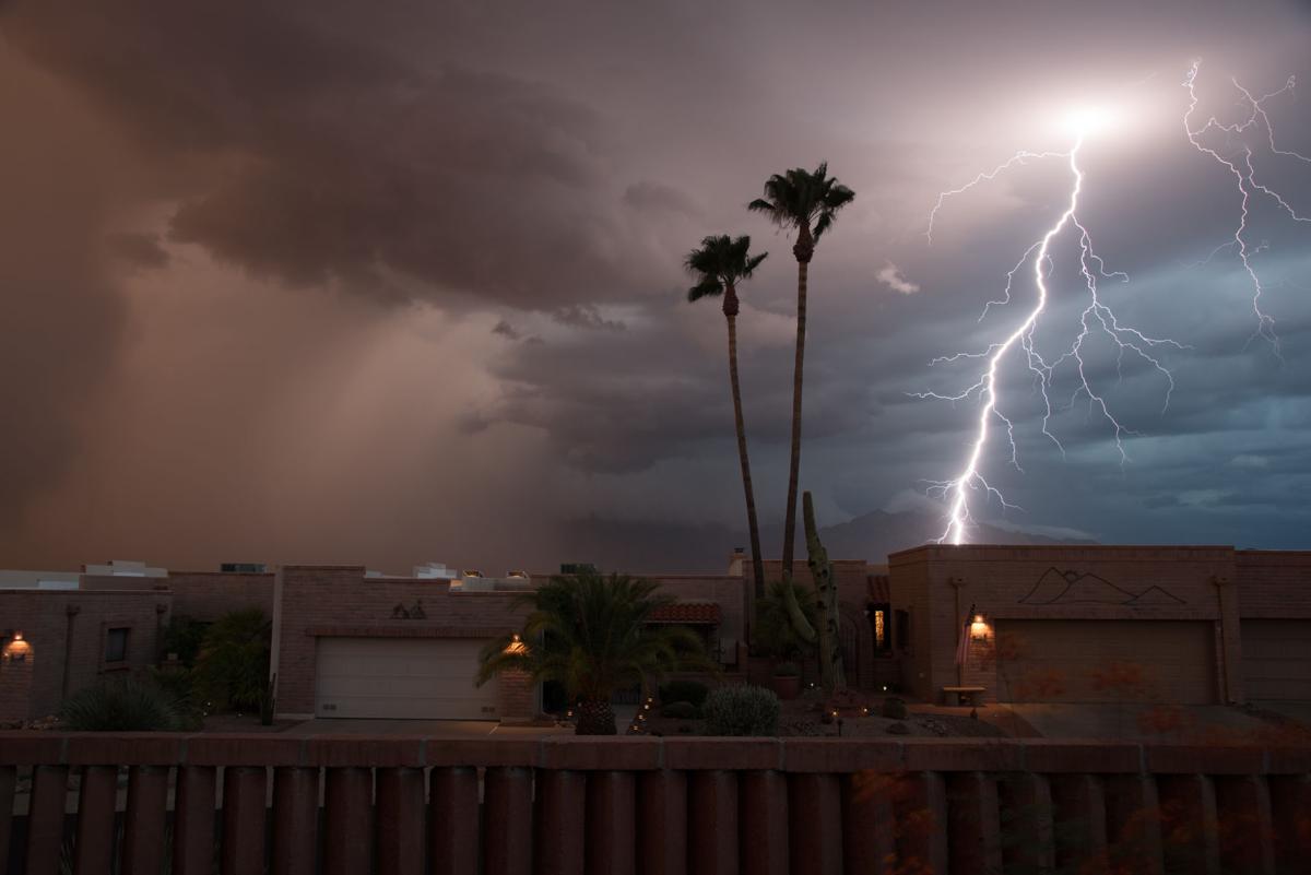 Lightning and rain