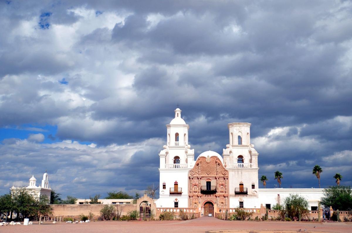 San Xavier del Bac with clouds