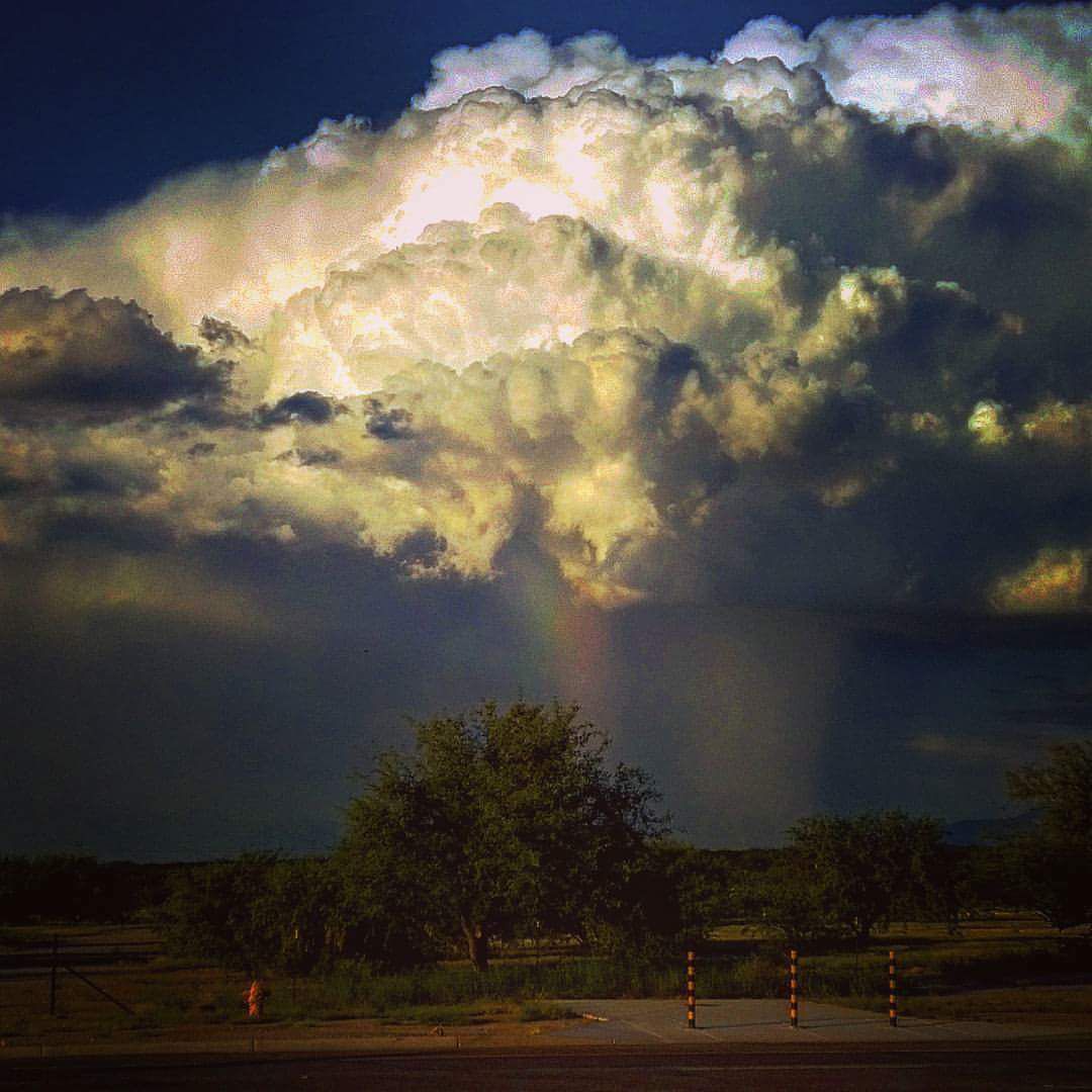 Distant downpour