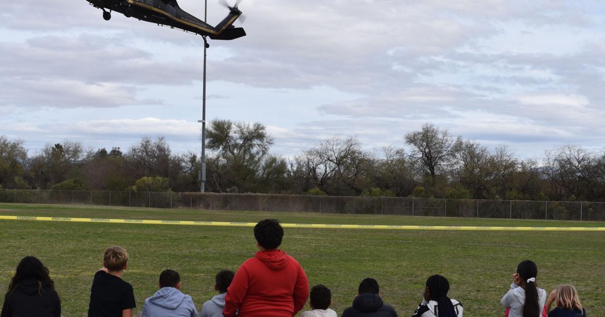 Special visitors fly into Anza Trail School Local News Stories